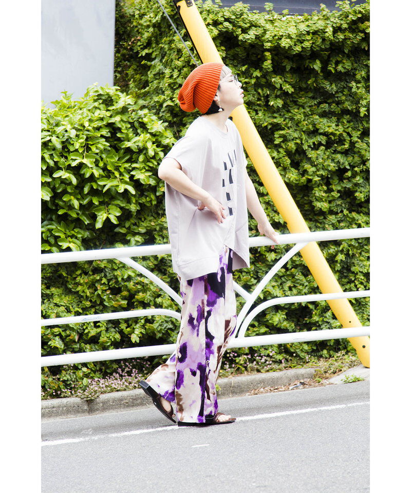  「切替プリントプルオーバー」|Tシャツ・カットソー|