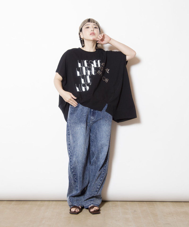  「切替プリントプルオーバー」|Tシャツ・カットソー|