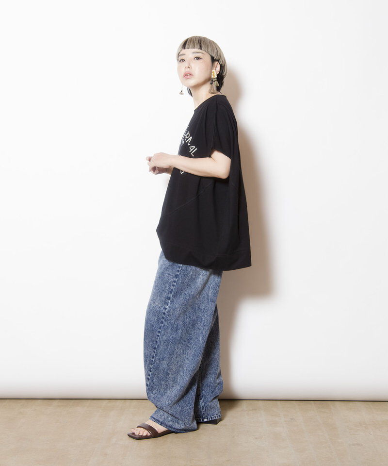  「切替プリントプルオーバー」|Tシャツ・カットソー|