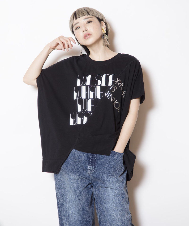  「切替プリントプルオーバー」|Tシャツ・カットソー|