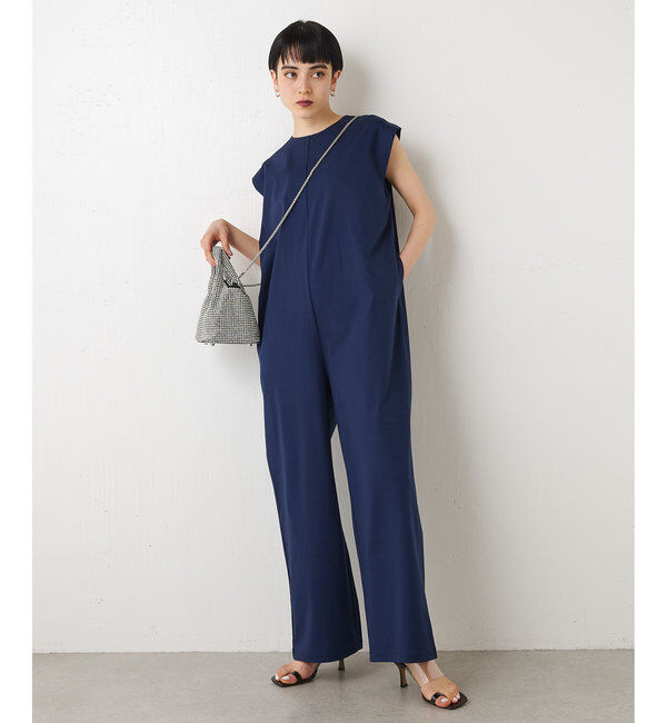 THE PAUSE「【THE PAUSE】ショルダータックジャンプスーツ」|ワンピース|ネイビー