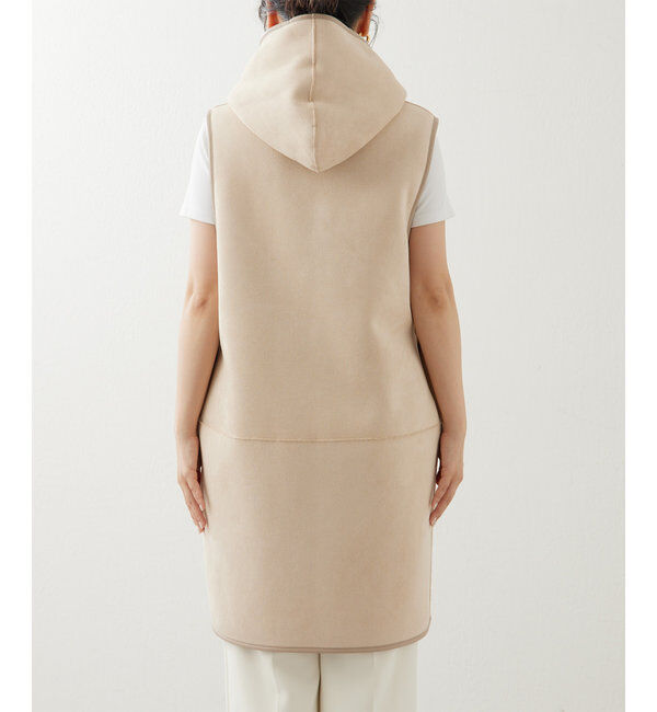 THE PAUSE「【THE PAUSE】ボアフードロングジレ」|ベスト・ジレ|