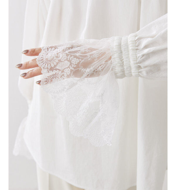  「レースギャザーブラウス」|シャツ・ブラウス|