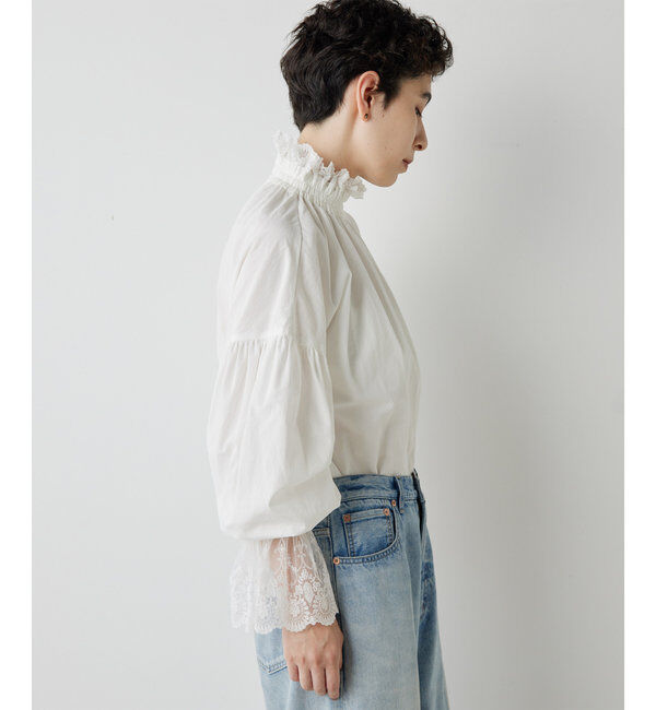  「レースギャザーブラウス」|シャツ・ブラウス|