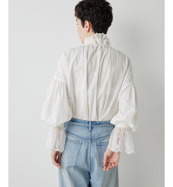  「レースギャザーブラウス」|シャツ・ブラウス|