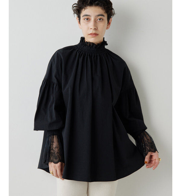 「レースギャザーブラウス」|シャツ・ブラウス|