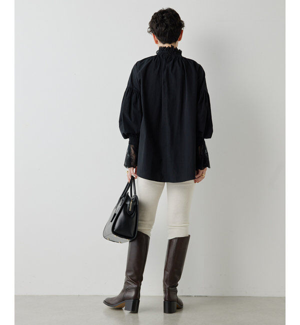  「レースギャザーブラウス」|シャツ・ブラウス|