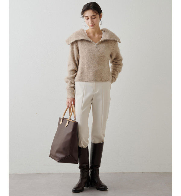 THE PAUSE「【THE PAUSE】ハーフジッププルオーバー」|ニット・セーター|