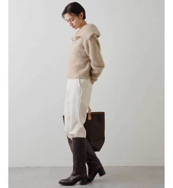 THE PAUSE「【THE PAUSE】ハーフジッププルオーバー」|ニット・セーター|