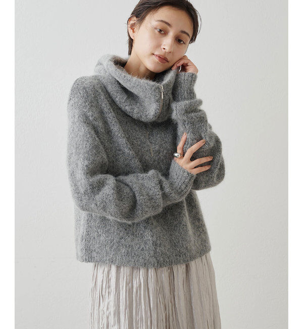 THE PAUSE「【THE PAUSE】ハーフジッププルオーバー」|ニット・セーター|