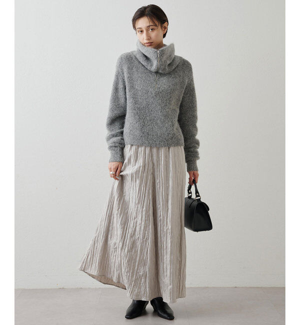 THE PAUSE「【THE PAUSE】ハーフジッププルオーバー」|ニット・セーター|