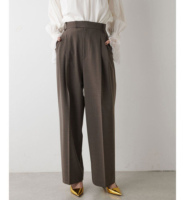  「ワイドタックパンツ」|チノ|