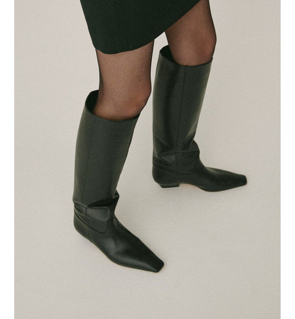 Hoaw.「【Hoaw.】スクエアトゥロングブーツ」|ショートブーツ|