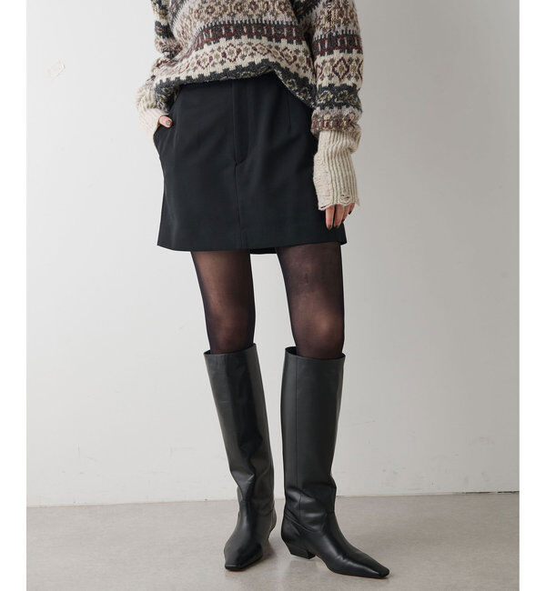 Hoaw.「【Hoaw.】スクエアトゥロングブーツ」|ショートブーツ|