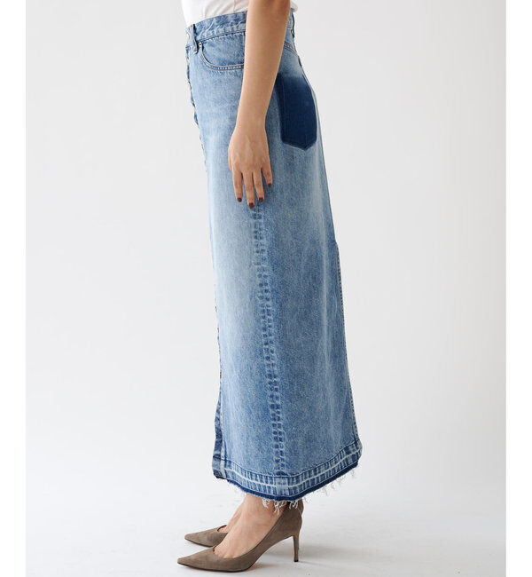  「ボタンデニムスカート」|スカート|