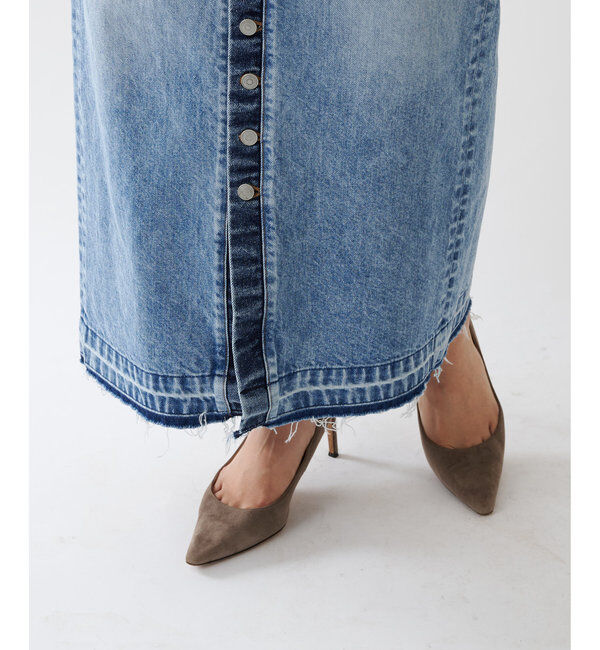  「ボタンデニムスカート」|スカート|