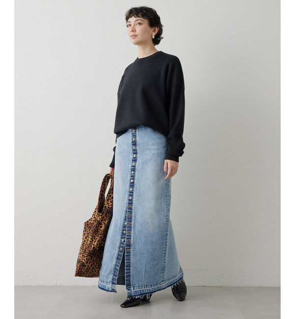  「ボタンデニムスカート」|スカート|