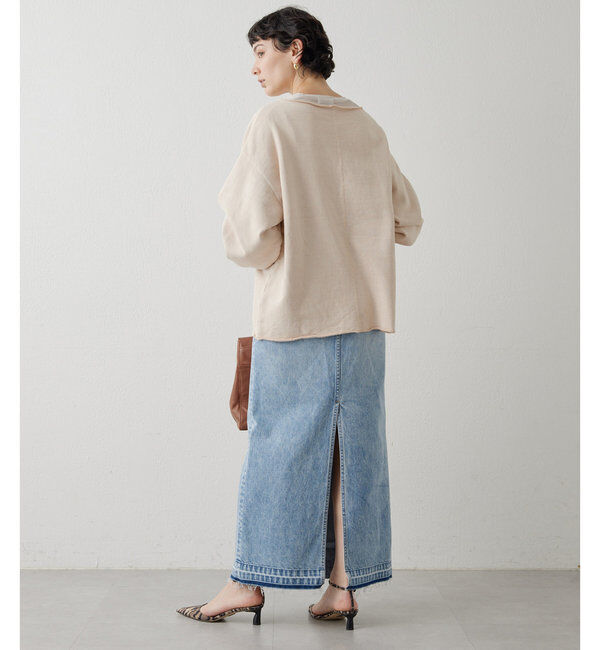  「ボタンデニムスカート」|スカート|