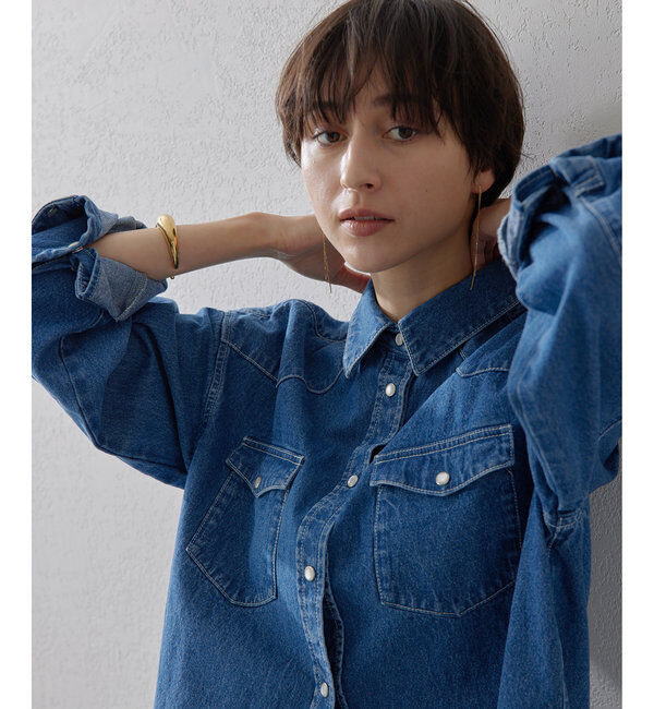 THE PAUSE「【THE PAUSE】ウエスタンデニムシャツ」|シャツ・ブラウス|