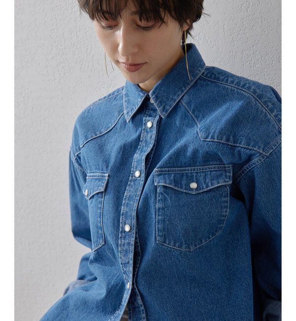 THE PAUSE「【THE PAUSE】ウエスタンデニムシャツ」|シャツ・ブラウス|