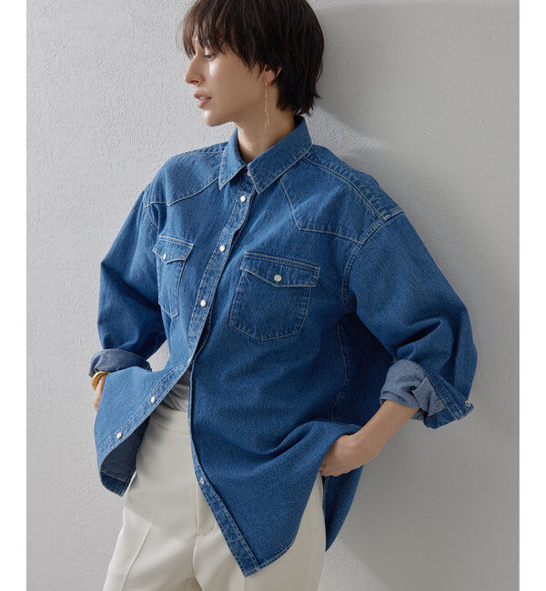 THE PAUSE「【THE PAUSE】ウエスタンデニムシャツ」|シャツ・ブラウス|