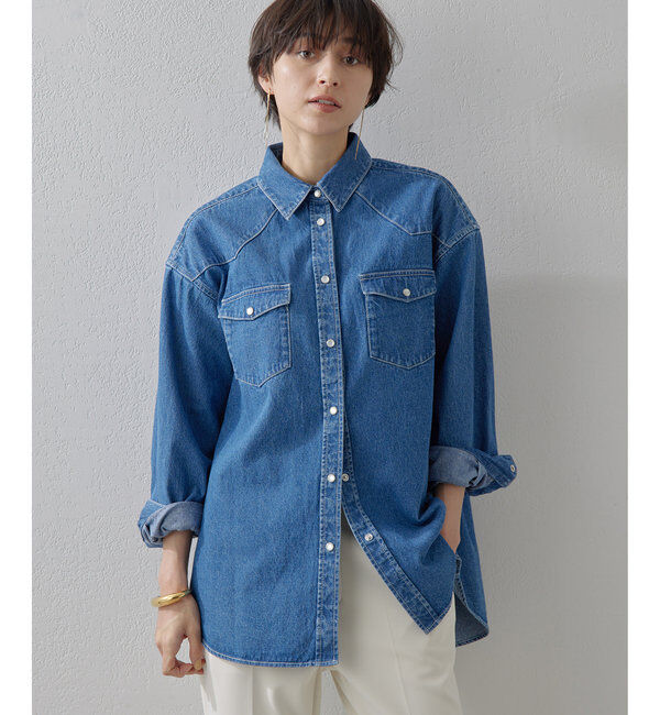 THE PAUSE「【THE PAUSE】ウエスタンデニムシャツ」|シャツ・ブラウス|