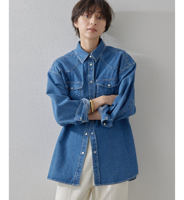 THE PAUSE「【THE PAUSE】ウエスタンデニムシャツ」|シャツ・ブラウス|