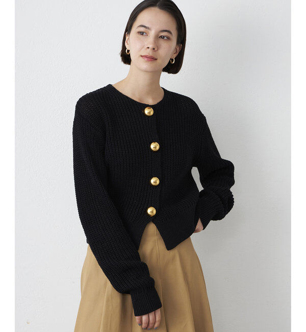  「【Drawing Numbers】ビッグ釦クルーネックカーディガン」|ニット・セーター|