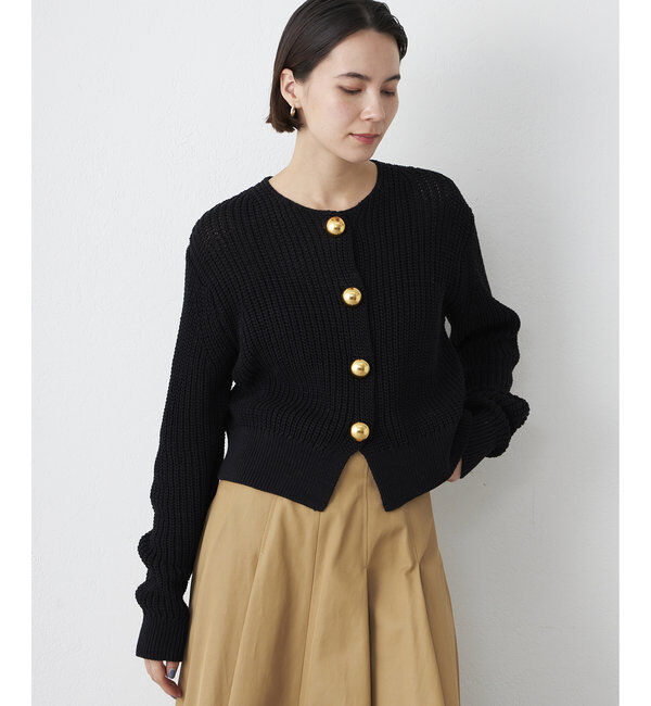  「【Drawing Numbers】ビッグ釦クルーネックカーディガン」|ニット・セーター|