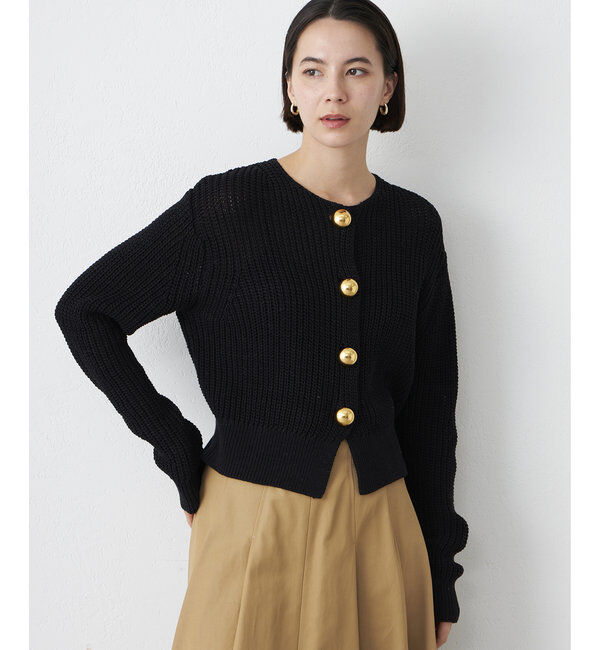  「【Drawing Numbers】ビッグ釦クルーネックカーディガン」|ニット・セーター|