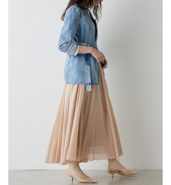  「シルクローンギャザースカート」|スカート|