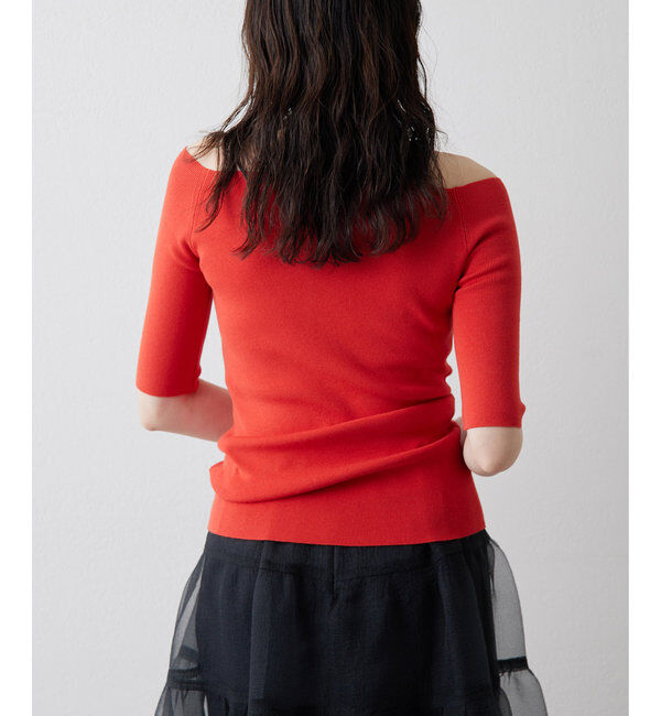 THE PAUSE「【THE PAUSE】オフショルハーフスリーブプルオーバー」|ニット・セーター|