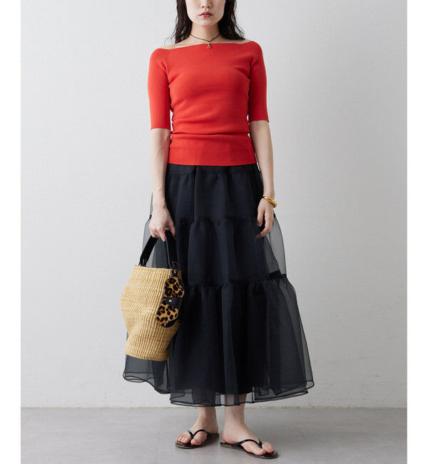 THE PAUSE「【THE PAUSE】オフショルハーフスリーブプルオーバー」|ニット・セーター|