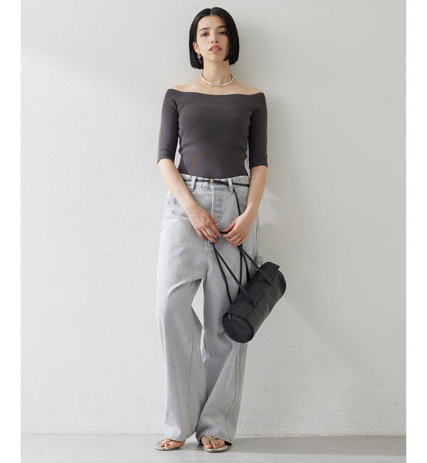 THE PAUSE「【THE PAUSE】オフショルハーフスリーブプルオーバー」|ニット・セーター|