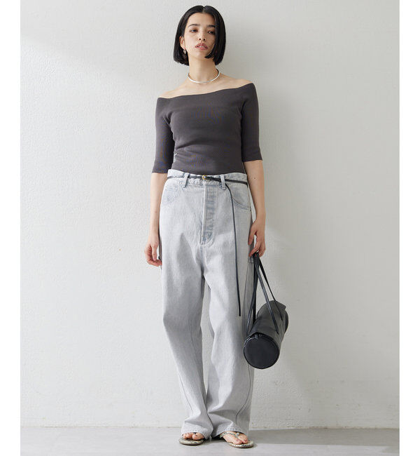 THE PAUSE「【THE PAUSE】オフショルハーフスリーブプルオーバー」|ニット・セーター|