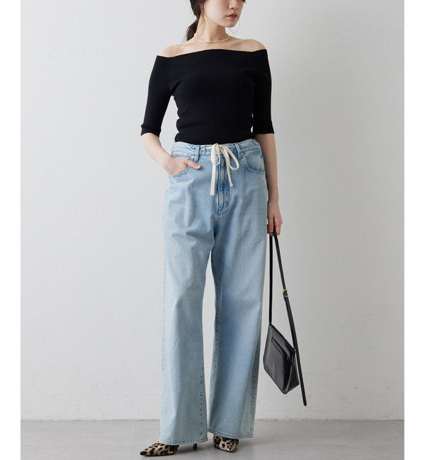 THE PAUSE「【THE PAUSE】オフショルハーフスリーブプルオーバー」|ニット・セーター|