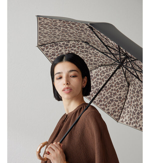  「【晴雨兼用】レオパード楽折り傘」|その他|