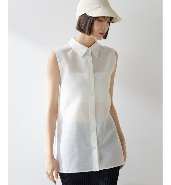  「シアーノースリーブシャツ」|シャツ・ブラウス|
