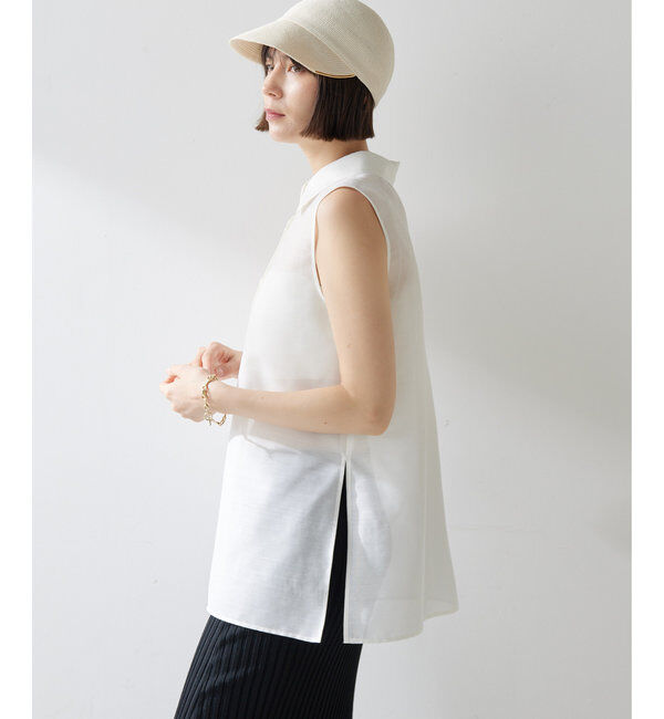 「シアーノースリーブシャツ」|シャツ・ブラウス|