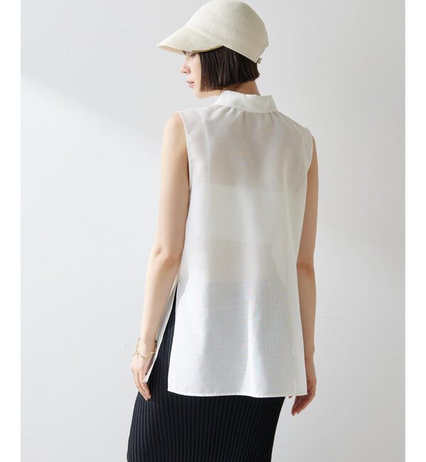  「シアーノースリーブシャツ」|シャツ・ブラウス|