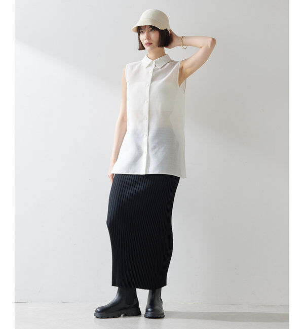  「シアーノースリーブシャツ」|シャツ・ブラウス|