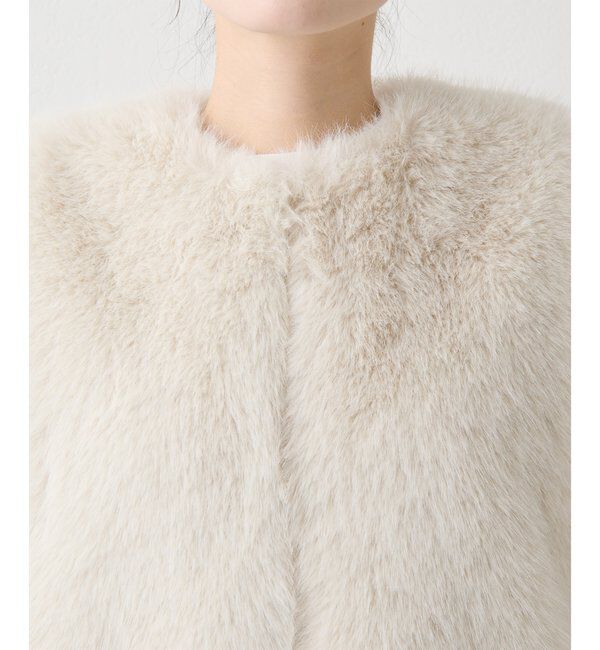 THE PAUSE「【THE PAUSE】フェイクファークルーネックジレ」|ベスト・ジレ|