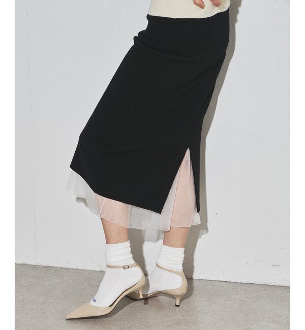 GEMINI「【GEMINI】ニットレイヤードスカート」|スカート|