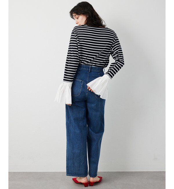  「【THE PAUSE】フレアカフスボーダープルオーバー」|Tシャツ・カットソー|