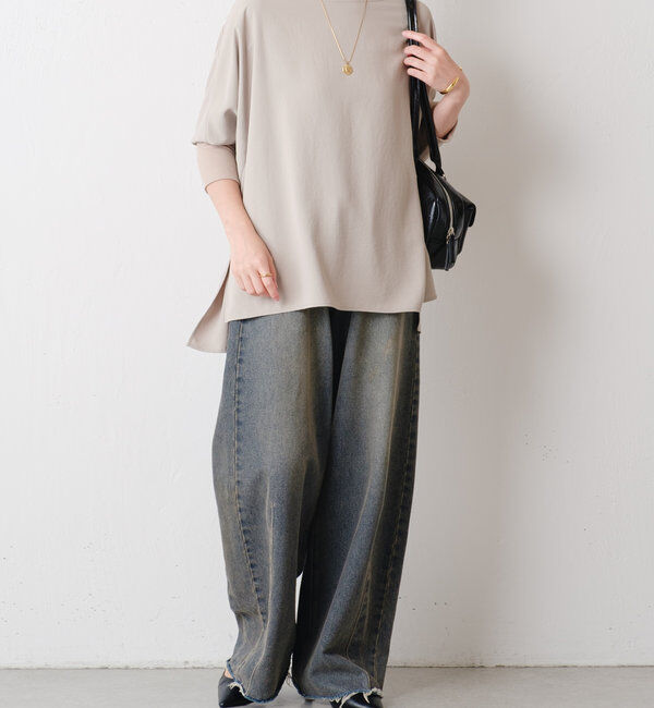  「ジャージ袖リブブラウス」|シャツ・ブラウス|