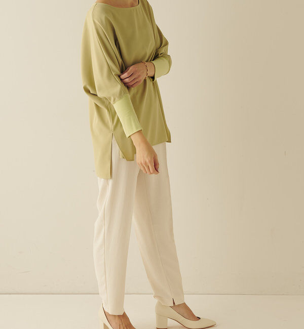  「ジャージ袖リブブラウス」|シャツ・ブラウス|