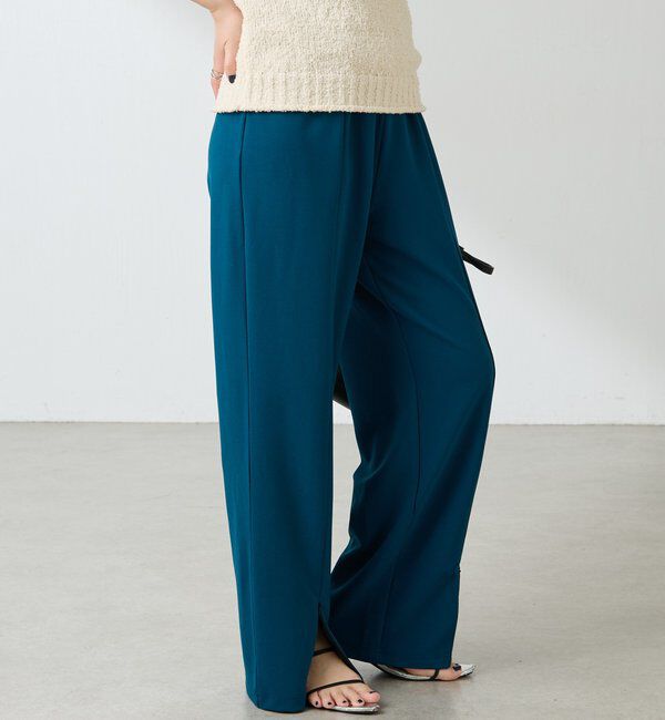  「フロントジップカットジョーゼットパンツ」|チノ|