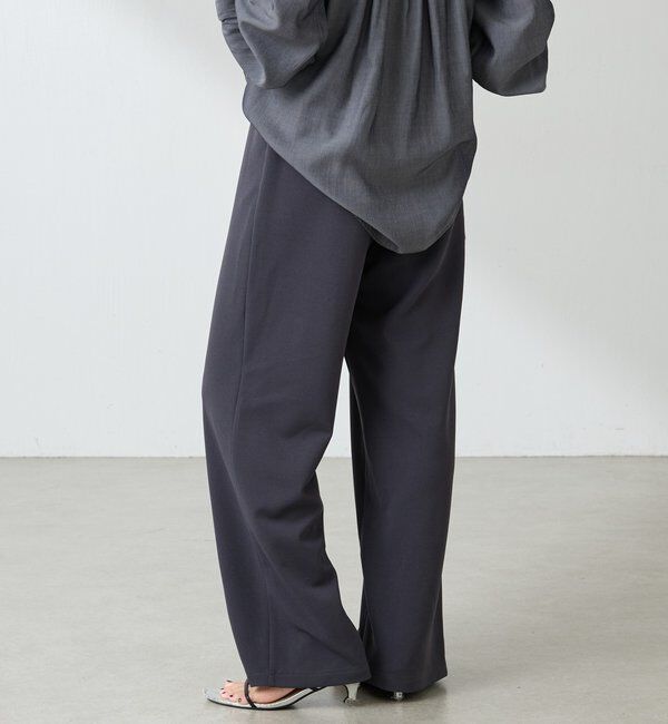  「フロントジップカットジョーゼットパンツ」|チノ|