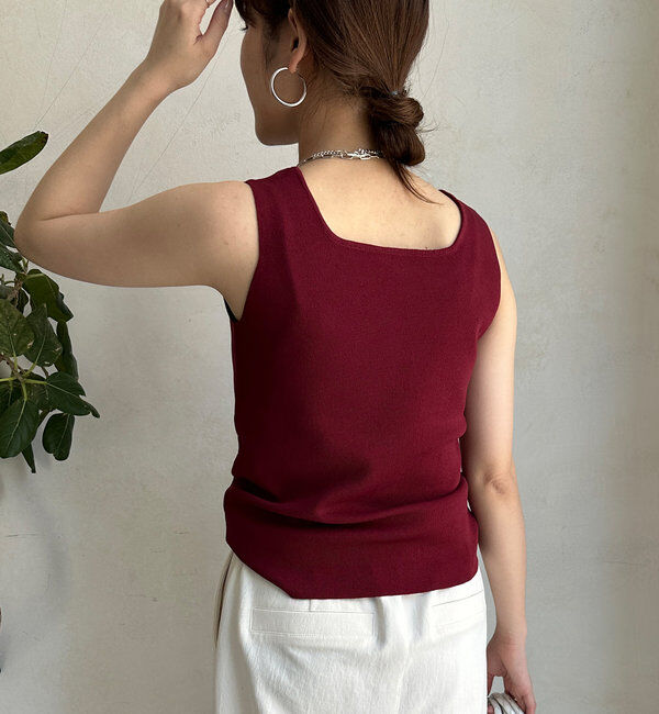  「スクエアニットタンク」|ニット・セーター|