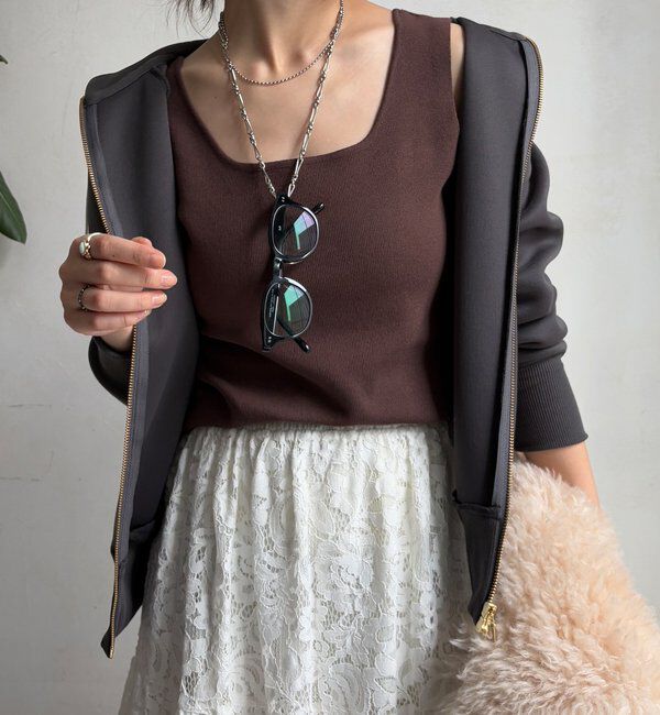  「スクエアニットタンク」|ニット・セーター|